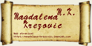 Magdalena Krezović vizit kartica